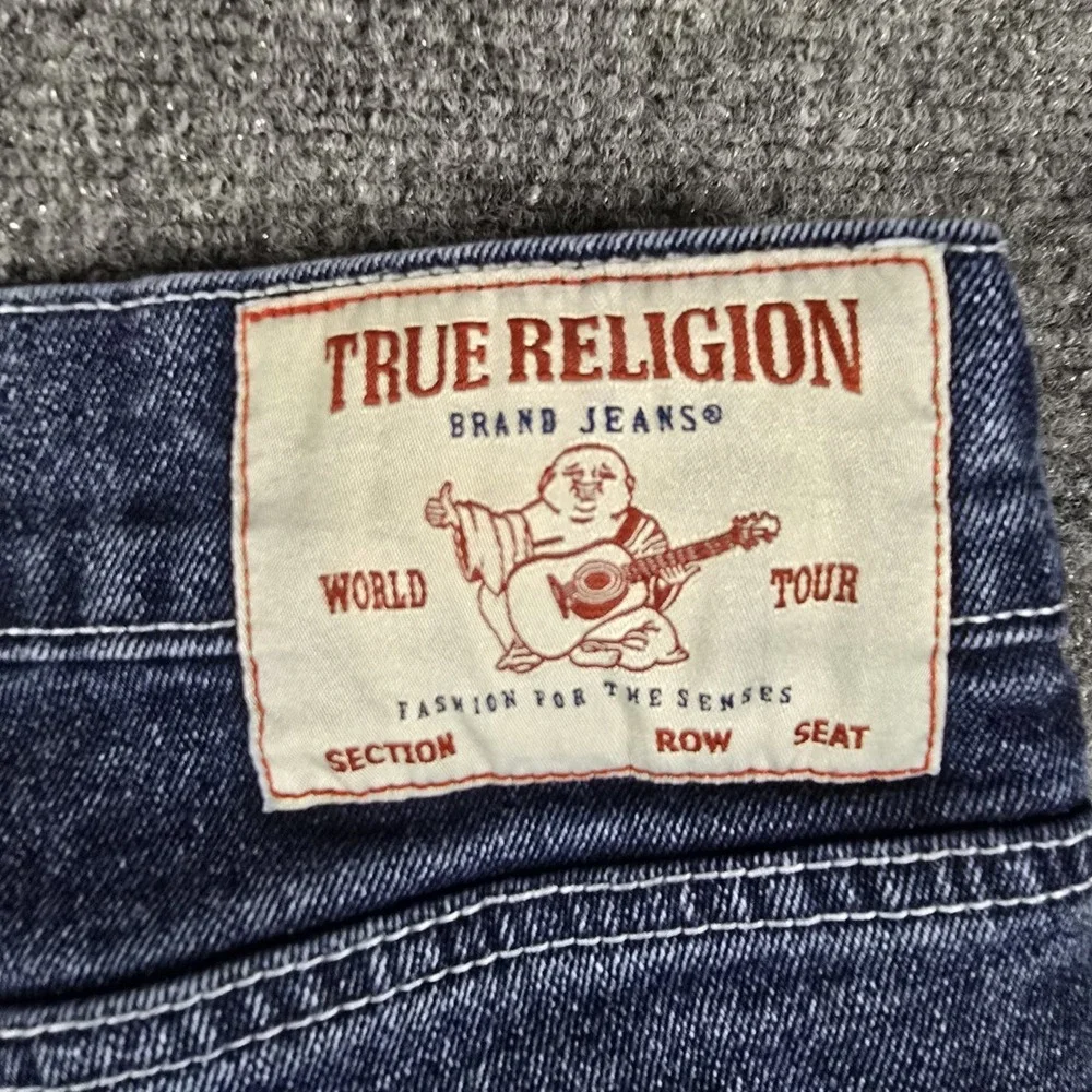 True Religion Rocco Relaxed Skinny Jeans Men's 38x30 Blue Stretch Denim